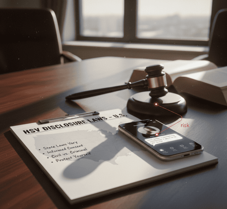 Herpes disclosure laws in the U.S. with legal documents and risk warning.